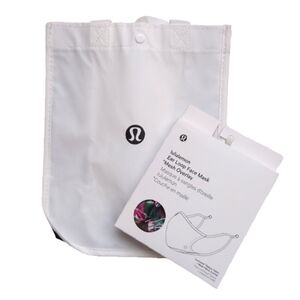 LULULEMON Ear Loop Face Mask and Small Shopping Gift Bag Bundle